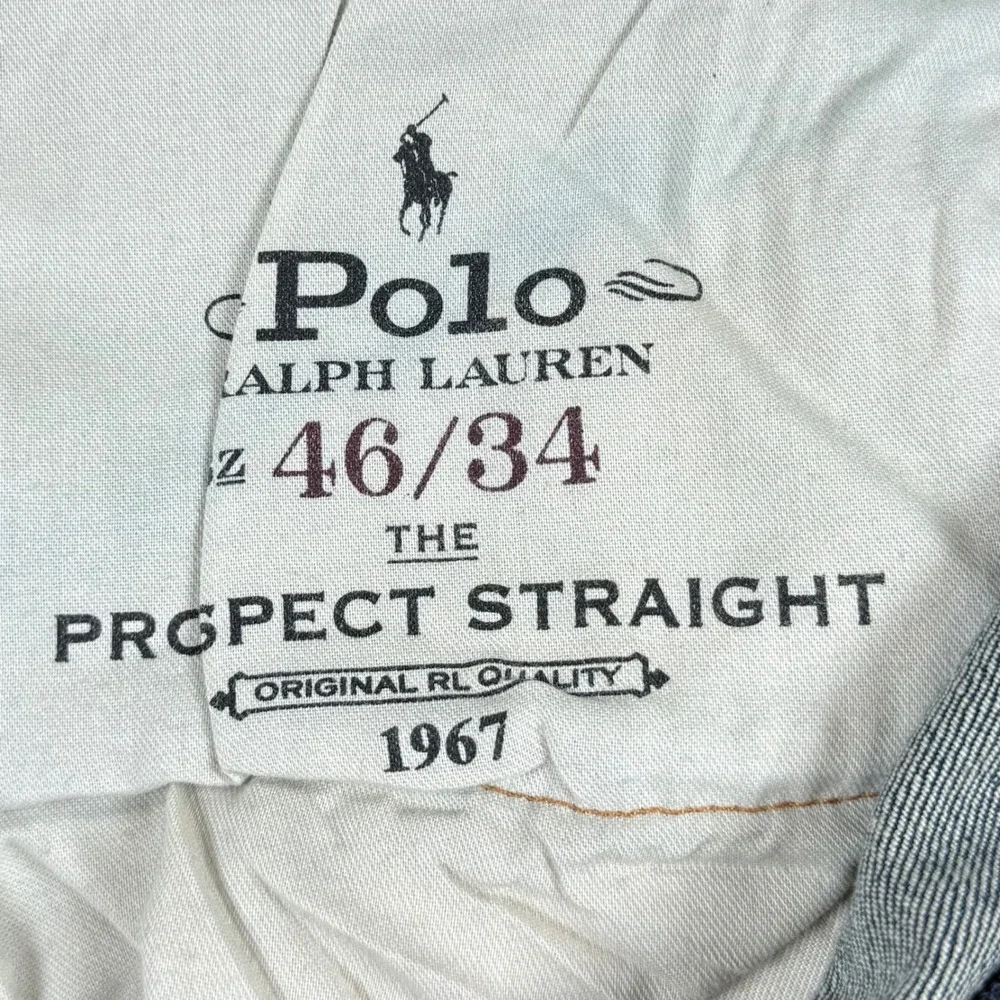NEW Polo Ralph Lauren Mens 46x34 Prospect Straight Leg Denim Blue Jeans
